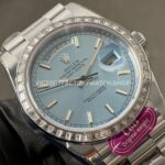 CBD Factory Counterweight Rolex Day-Date 228396TBR-0002 40mm Full Platinum Diamond Bezel Ice Blue Dial (5) CBD Factory Counterweight Rolex Day-Date 228396TBR-0002 40mm Full Platinum Diamond Bezel Ice Blue Dial