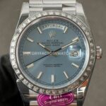 CBD Factory Counterweight Rolex Day-Date 228396TBR-0002 40mm Full Platinum Diamond Bezel Ice Blue Dial (7) CBD Factory Counterweight Rolex Day-Date 228396TBR-0002 40mm Full Platinum Diamond Bezel Ice Blue Dial
