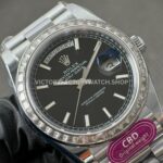 CBD Factory Counterweight Rolex Day-Date 228396TBR-0024 40mm Full Platinum Diamond Bezel Black Dial (5) CBD Factory Counterweight Rolex Day-Date 228396TBR-0024 40mm Full Platinum Diamond Bezel Black Dial