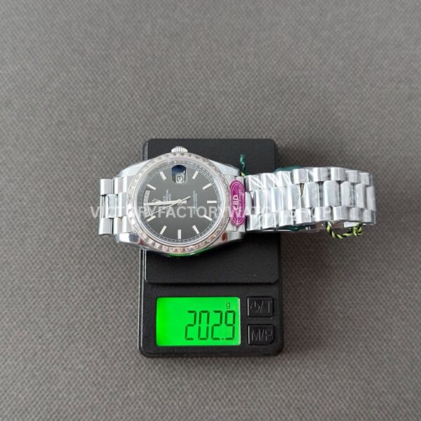 CBD Factory Counterweight Rolex Day-Date 228396TBR-0024 40mm Full Platinum Diamond Bezel Black Dial (9) CBD Factory Counterweight Rolex Day-Date 228396TBR-0024 40mm Full Platinum Diamond Bezel Black Dial