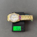 CBD Factory Counterweight Rolex Day-Date 228398TBR-0033 40mm Full Yellow Gold Diamond Bezel Roman Numerals White Dial