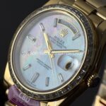 CBD Factory Counterweight Rolex Day-Date 228398TBR-0043 40mm Full Yellow Gold Diamond Bezel Mother of pearl Dial
