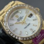 CBD Factory Counterweight Rolex Day-Date 228398TBR-0043 40mm Full Yellow Gold Diamond Bezel Mother of pearl Dial