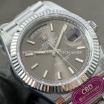 CBD Factory Counterweight Rolex Day-Date 228239-0060 40mm Full White Gold Grey Dial
