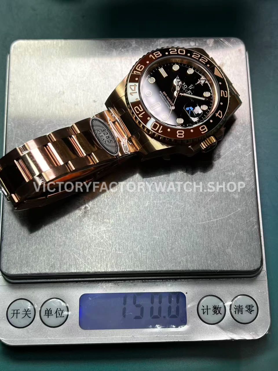 Clean Factory Rolex GMT-Master II 126715CHNR measured weight 150g