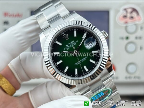 ER Factory Rolex Datejust 126334-0033 41mm Steel White Rolesor Green Ombré Dial (1) ER Factory Rolex Datejust 126334-0033 41mm Steel White Rolesor Green Ombré Dial