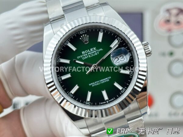 ER Factory Rolex Datejust 126334-0033 41mm Steel White Rolesor Green Ombré Dial (10) ER Factory Rolex Datejust 126334-0033 41mm Steel White Rolesor Green Ombré Dial