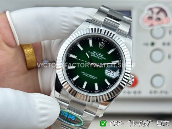 ER Factory Rolex Datejust 126334-0033 41mm Steel White Rolesor Green Ombré Dial (4) ER Factory Rolex Datejust 126334-0033 41mm Steel White Rolesor Green Ombré Dial