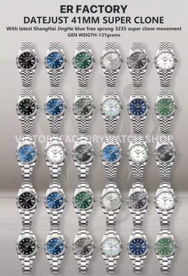ER Factory Rolex Datejust 126334-0033 41mm Steel White Rolesor Green Ombré Dial (7) ER Factory Rolex Datejust 126334-0033 41mm Steel White Rolesor Green Ombré Dial