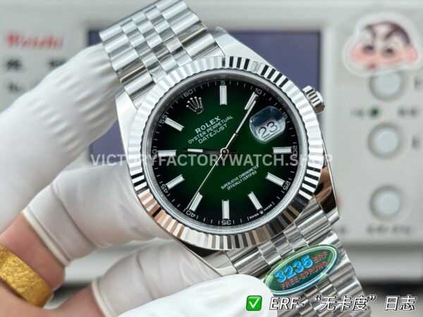ER Factory Rolex Datejust 126334-0034 41mm Steel White Rolesor Green Ombré Dial Jubilee (1) ER Factory Rolex Datejust 126334-0034 41mm Steel White Rolesor Green Ombré Dial Jubilee