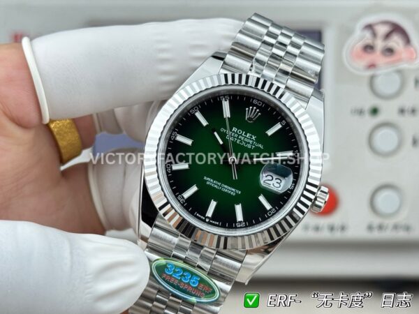 ER Factory Rolex Datejust 126334-0034 41mm Steel White Rolesor Green Ombré Dial Jubilee (8) ER Factory Rolex Datejust 126334-0034 41mm Steel White Rolesor Green Ombré Dial Jubilee