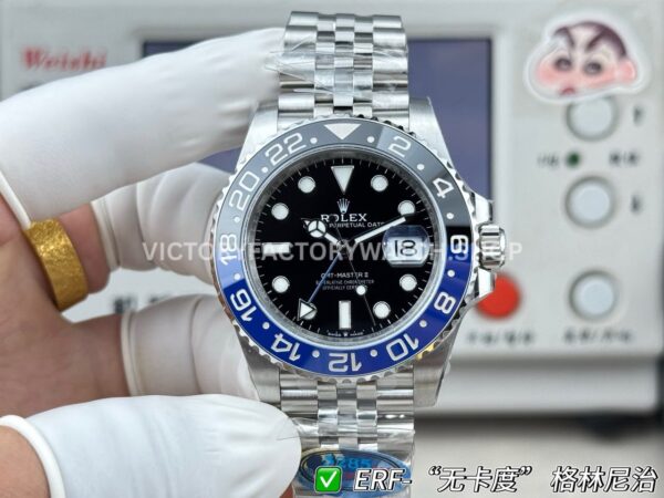 ER Factory Rolex GMT-Master II 126710BLNR-0002 40mm Full Steel Batgirl Ceramic Bezel Black Dial Jubilee