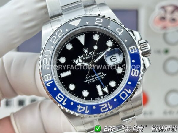 ER Factory Rolex GMT-Master II 126710BLNR-0003 40mm Full Steel Batman Ceramic Bezel Black Dial