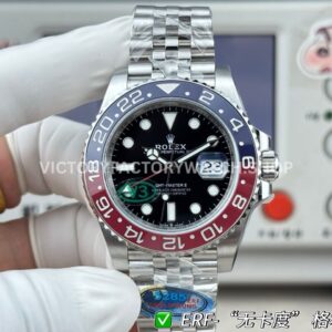 ER Factory Rolex GMT-Master II 126710BLRO-0001 40mm Full Steel Pepsi Ceramic Bezel Black Dial Jubilee