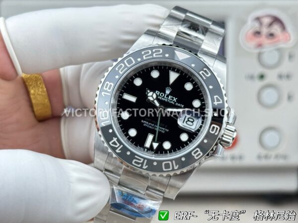 ER Factory Rolex GMT-Master II 126710GRNR-0003 40mm Full Steel Black Dial Jubilee