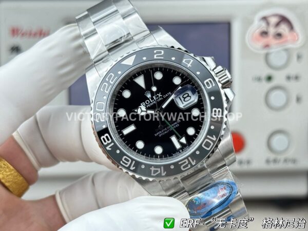 ER Factory Rolex GMT-Master II 126710GRNR-0003 40mm Full Steel Black Dial Jubilee