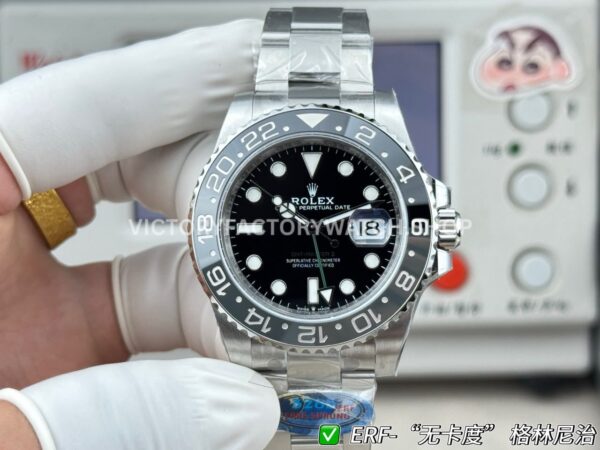ER Factory Rolex GMT-Master II 126710GRNR-0003 40mm Full Steel Black Dial Jubilee