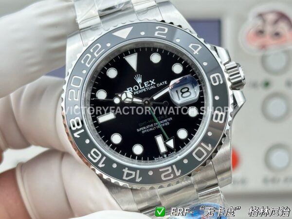 ER Factory Rolex GMT-Master II 126710GRNR-0003 40mm Full Steel Black Dial Jubilee