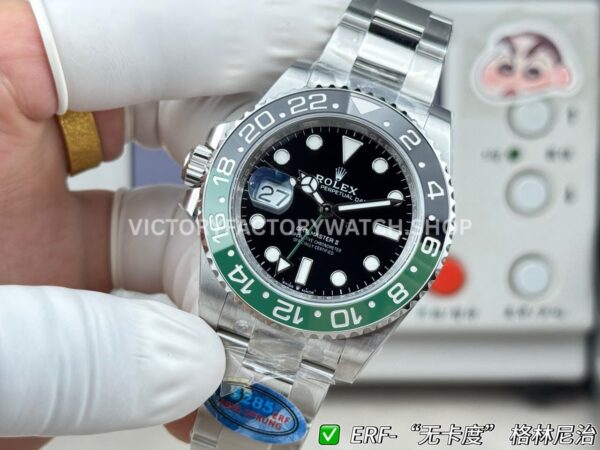ER Factory Rolex GMT-Master II 126720VTNR-0001 40mm Full Steel Sprite Ceramic Bezel Black Dial