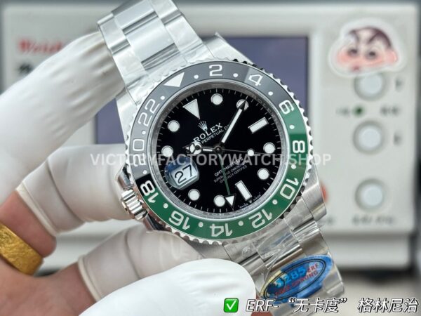 ER Factory Rolex GMT-Master II 126720VTNR-0001 40mm Full Steel Sprite Ceramic Bezel Black Dial