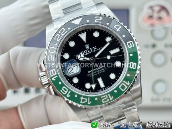 ER Factory Rolex GMT-Master II 126720VTNR-0001 40mm Full Steel Sprite Ceramic Bezel Black Dial
