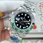 ER Factory Rolex GMT-Master II 126720VTNR-0002 40mm Full Steel Sprite Ceramic Bezel Black Dial Jubilee
