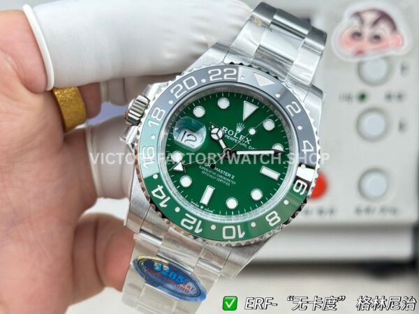ER Factory Rolex GMT-Master II 126729VTNR-0001 40mm Full Steel Sprite Ceramic Bezel Green Dial (3) ER Factory Rolex GMT-Master II 126729VTNR-0001 40mm Full Steel Sprite Ceramic Bezel Green Dial