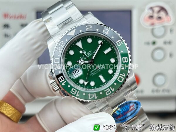 ER Factory Rolex GMT-Master II 126729VTNR-0001 40mm Full Steel Sprite Ceramic Bezel Green Dial (4) ER Factory Rolex GMT-Master II 126729VTNR-0001 40mm Full Steel Sprite Ceramic Bezel Green Dial