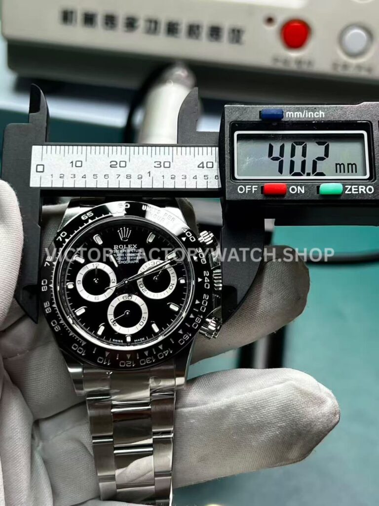 EWE Factory Rolex Daytona 116500LN measured case diameter 40.2mm