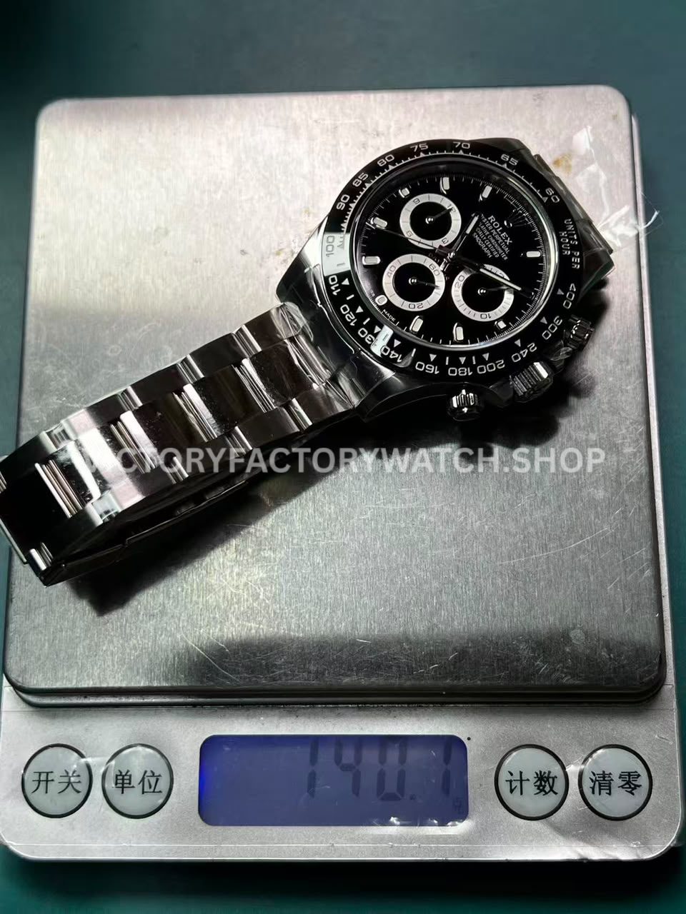 EWE Factory Rolex Daytona 116500LN measured weight 140.1g