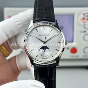 GF Factory Jaeger-LeCoultre Master Ultra Thin Moon Q1258420 39mm Steel Leather Strap Silver Dial (1) GF Factory Jaeger-LeCoultre Master Ultra Thin Moon Q1258420 39mm Steel Leather Strap Silver Dial