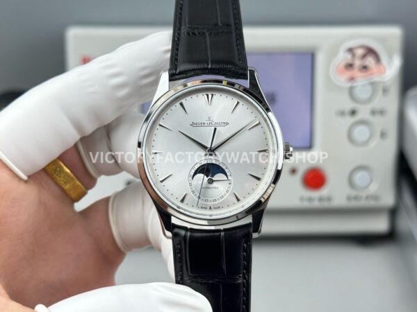 GF Factory Jaeger-LeCoultre Master Ultra Thin Moon Q1258420 39mm Steel Leather Strap Silver Dial (1) GF Factory Jaeger-LeCoultre Master Ultra Thin Moon Q1258420 39mm Steel Leather Strap Silver Dial