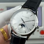 GF Factory Jaeger-LeCoultre Master Ultra Thin Moon Q1258420 39mm Steel Leather Strap Silver Dial (3) GF Factory Jaeger-LeCoultre Master Ultra Thin Moon Q1258420 39mm Steel Leather Strap Silver Dial