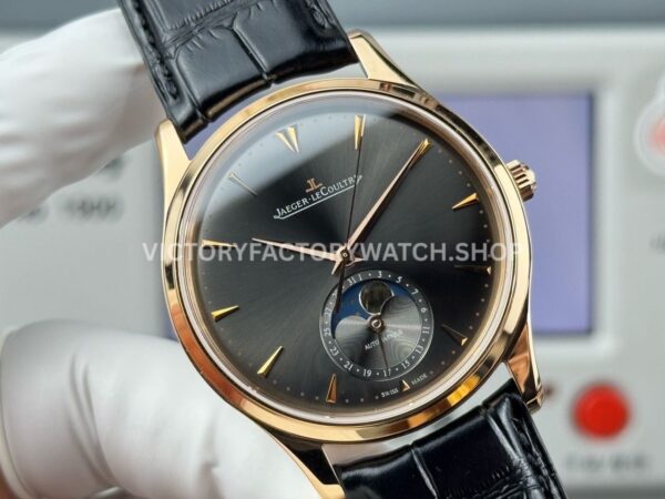 GF Factory Jaeger-LeCoultre Master Ultra Thin Moon Q136255J 39mm Rose gold Leather Strap Grey Dial (1) GF Factory Jaeger-LeCoultre Master Ultra Thin Moon Q136255J 39mm Rose Gold Leather Strap Grey Dial