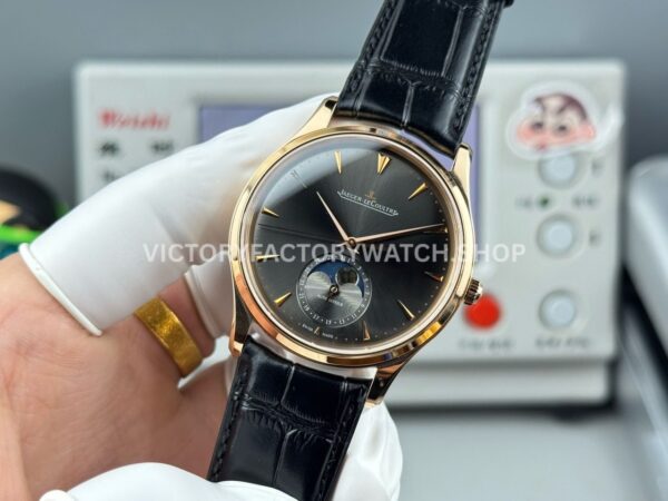 GF Factory Jaeger-LeCoultre Master Ultra Thin Moon Q136255J 39mm Rose gold Leather Strap Grey Dial (2) GF Factory Jaeger-LeCoultre Master Ultra Thin Moon Q136255J 39mm Rose Gold Leather Strap Grey Dial