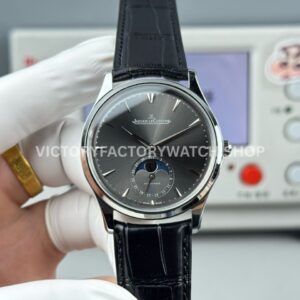 GF Factory Jaeger-LeCoultre Master Ultra Thin Moon Q1363540 39mm White Gold Leather Strap Grey Dial (2) GF Factory Jaeger-LeCoultre Master Ultra Thin Moon Q1363540 39mm White Gold Leather Strap Grey Dial