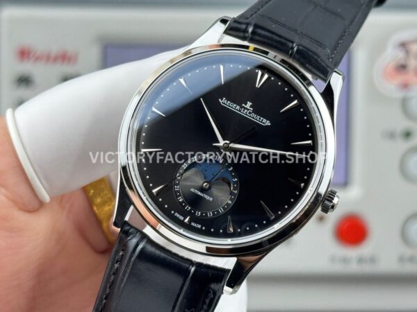 GF Factory Jaeger-LeCoultre Master Ultra Thin Moon Q1368470 39mm Steel Leather Strap Black Dial (7) GF Factory Jaeger-LeCoultre Master Ultra Thin Moon Q1368470 39mm Steel Leather Strap Black Dial