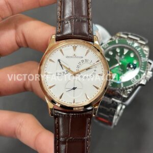GF Factory Jaeger-LeCoultre Master Ultra Thin Réserve de Marche Q1372520 39mm Rose G (6) GF Factory Jaeger-LeCoultre Master Ultra Thin Réserve de Marche Q1372520 39mm Rose Gold Leather Strap Silver Dial