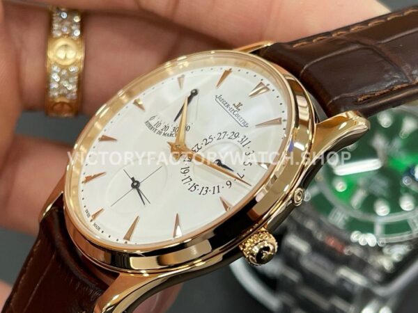 GF Factory Jaeger-LeCoultre Master Ultra Thin Réserve de Marche Q1372520 39mm Rose G GF Factory Jaeger-LeCoultre Master Ultra Thin Réserve de Marche Q1372520 39mm Rose Gold Leather Strap Silver Dial