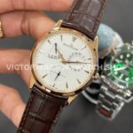 GF Factory Jaeger-LeCoultre Master Ultra Thin Réserve de Marche Q1372520 39mm Rose Gol (1) GF Factory Jaeger-LeCoultre Master Ultra Thin Réserve de Marche Q1372520 39mm Rose Gold Leather Strap Silver Dial