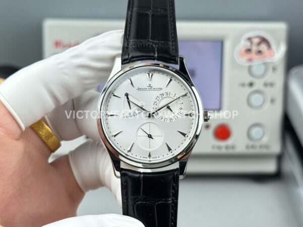 GF Factory Jaeger-LeCoultre Master Ultra Thin Réserve de Marche Q1378420 39mm Steel Leather Strap Silver Dial