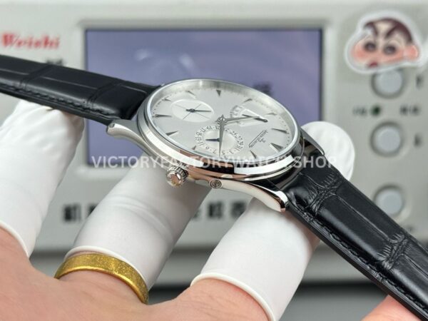 GF Factory Jaeger-LeCoultre Master Ultra Thin Réserve de Marche Q1378420 39mm Steel Leather Strap Silver Dial