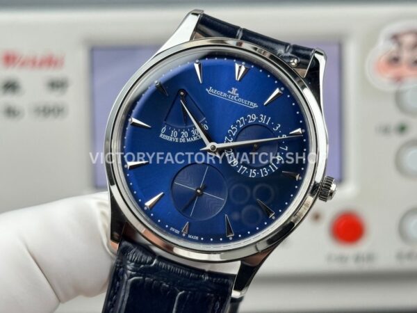 GF Factory Jaeger-LeCoultre Master Ultra Thin Réserve de Marche Q1378480 39mm Steel Leather Strap Blue Dial