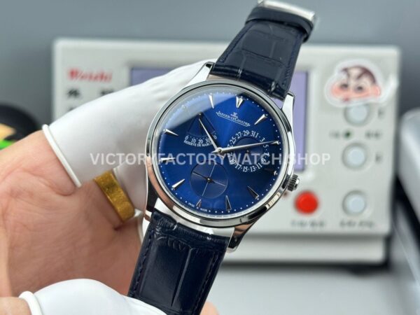 GF Factory Jaeger-LeCoultre Master Ultra Thin Réserve de Marche Q1378480 39mm Steel Leather Strap Blue Dial