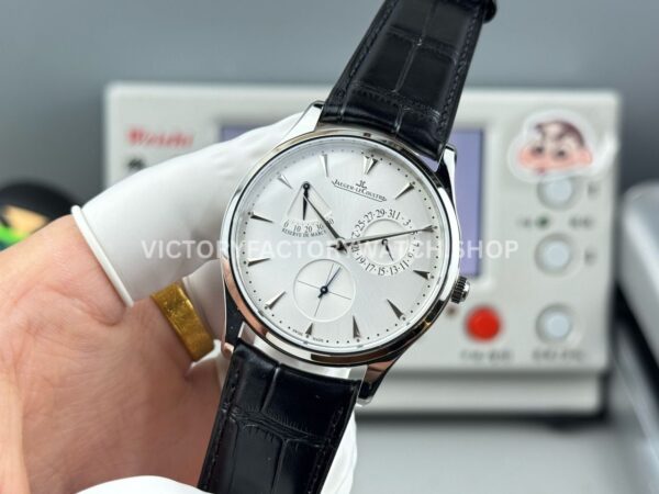 GF Factory Jaeger-LeCoultre Master Ultra Thin Réserve de Marche Q1378420 39mm Steel Leather Strap Silver Dial