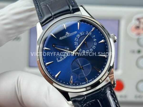 GF Factory Jaeger-LeCoultre Master Ultra Thin Réserve de Marche Q1378480 39mm Steel Leather Strap Blue Dial