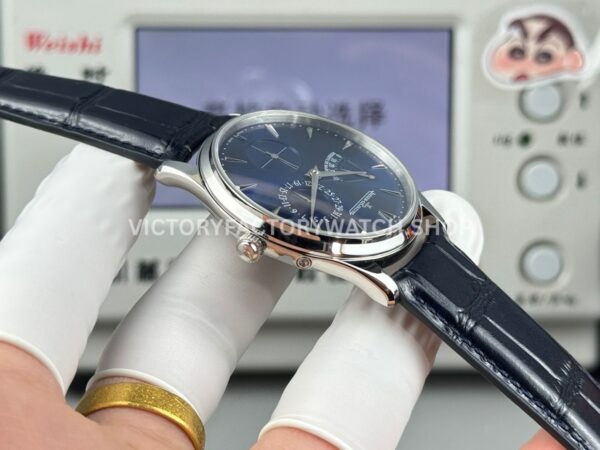 GF Factory Jaeger-LeCoultre Master Ultra Thin Réserve de Marche Q1378480 39mm Steel Leather Strap Blue Dial