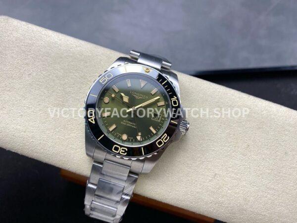 GR Factory Longines HydroConquest GMT L3.790.4.06.6 41mm Full Steel Green Dial