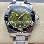GR Longines HydroConquest GMT L3.790.4.06.6 41mm green dial steel bracelet