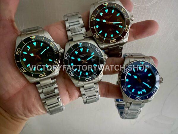 GR Factory Longines HydroConquest GMT L3.790.4.56.6 41mm Full Steel Black Dial (1) GR Factory Longines HydroConquest GMT L3.790.4.56.6 41mm Full Steel Black Dial
